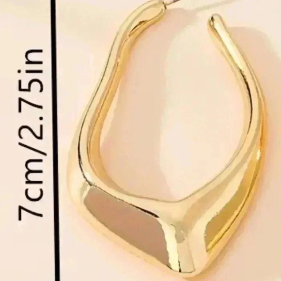 (2 for $12) Women's U-Shaped Earrings 14K Gold Plated Earrings Jewerly - Picture 4 of 8